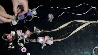 COLLANA DI ROSE IN FELTRO