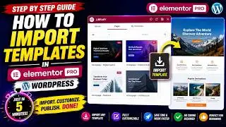 How to import templates in elementor pro wordpress