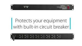 StarTech com 8 Outlet Horizontal 1U Rack Mount PDU Power Strip for Network Server Racks