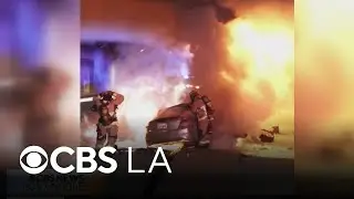 Fiery crash in Long Beach leaves 4 dead