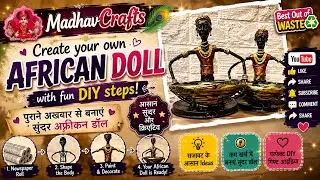 African doll news paper DIY 💕💫#madhavcrafts #trending #subscribe #ytshorts