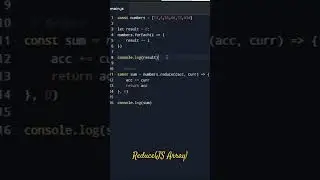 Reduce method in Javascript Array #javascript #programming #array #reduce