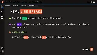 Line Break in HTML | BR Tag Explained with Examples (HTML5 Tutorial)