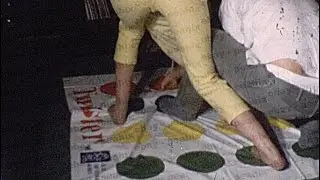 Vintage 1960s 8mm Film Home Movie - Man & Woman Play TWISTER Game