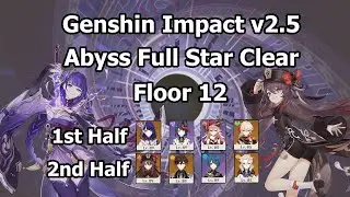 Genshin Impact v2.5 Abyss Full Star Floor 12 (Baal Team + Hutao Team)