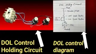 DOL holding control circuit 220vac full detail #viralvideo #electrical