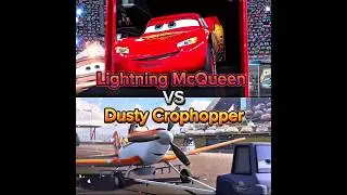 Lightning McQueen vs Dusty Crophopper  #pixarcars #disneyplanes #1v1 #lightningmcquee