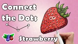 Connect the Dots Drawing - Strawberry - Beginner Drawing for kids step by step - Dot to Dot