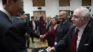 Chinese Foreign Minister Qin Gang speaks with leadership in Islamabad