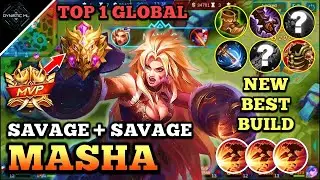 MASHA BEST BUILD IN 2020 | TOP 1 GLOBAL MASHA | MASHA MOBILE LEGENDS | MASHA SAVAGE GAMEPLAY