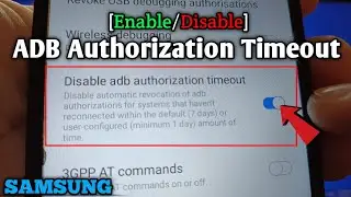 How to enable or disable adb authorization timeout on Samsung Galaxy A02 | Developer Options