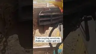 Плавная стыковка поездов: водяной тест (автосцепка СА-3) #стыковкапоездов