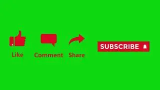Animated Like Comment Share Subscribe Green Screen | YouTube End Screen Overlay #greenscreen #like