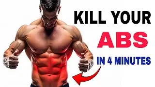 Kill Your Abs In 4  Minutes || Lose Belly Fat and Get 6 Pack at Home ( no equipment )