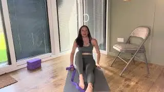 Flamenco 1, 2 and 3 Using A Yoga Strap, Blocks and Stool for Support