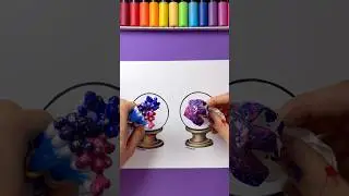 Q-Tips vs Kitchen Paper! 🔮 | Creating Crystal Balls with Acrylics! 🎨 #visualart