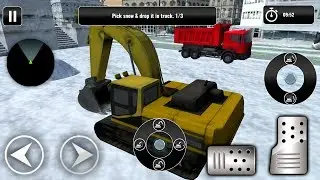 Excavator Snow Plow City Snow Blower Truck (by Game Scapes Inc) Android Gameplay [HD]