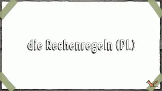 Rechenregeln - Grundrechenarten - Mathematik (Wortschatz)