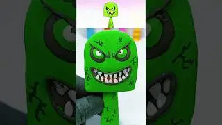 making sprunki OC Phase 2 Green from Colourbloks with clay #sprunki #shorts #clayart #usa