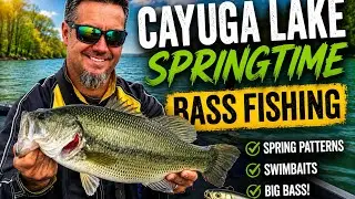 Cayuga lake prespawn largemouth fishing ( last catch was crazy!! )