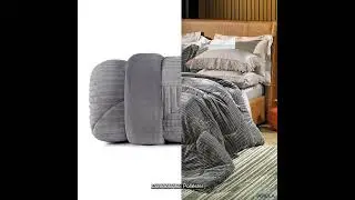 EDREDOM KING PLUSH BLEND ELEGANCE GRECO CINZA - ALTENBURG
