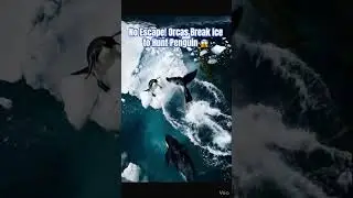 No Escape! Orcas Break Ice to Hunt Penguin 😱