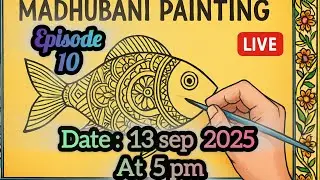 Madhubani Painting Live 🎨 | Traditional Indian Folk Art Tutorial