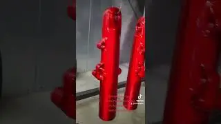 Harley Davidson Motorcycle Parts Powder Coated in Anodized Red with Clear