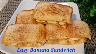 If you have 1 Banana at home make this easy recipe for your Breakfast | Banana Sandwich Recipe