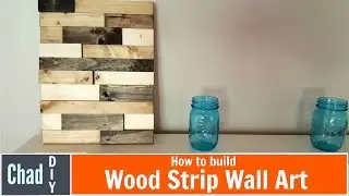 DIY Wood Strip Wall Art