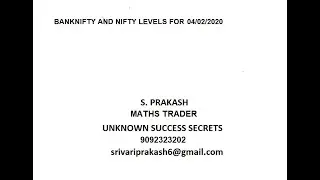 Breakout Levels of banknifty & nifty on 04/02/2020