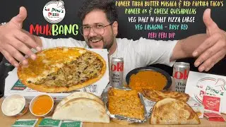 La Pino'z Largest 7 Cheese Monster Pizza,Burn To Hell Pizza, Paneer Taco's, Veg Lasagna, Quesadillas