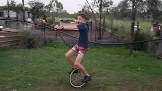 Archery on a unicycle
