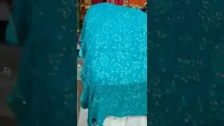 chiffon saree Resham work saree