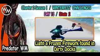 Light a Frozen firework found in Dirty Docks / Winterfest Challenges / Day 15 / Stage 2