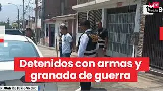 SJL: PNP captura a presuntos extorsionadores y decomisa granada
