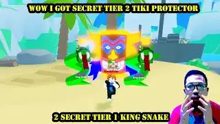 WOW I GOT Secret TIER 2 TIKI PROTECTOR & 2 SECRET TIER 1 KING SNAKE - Rebirth Champion X ROBLOX