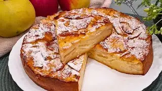 Тender apple pie with an abundance of apples and a minimum of dough