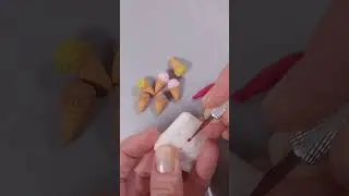 Miniature ice-cream🍦🩷#polymerclay #fimo #dollhouse #miniature #sweetminidollhouse #fimoclay #diy