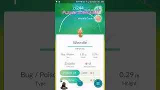 Pok&eacute;mon Go Egg Hatching 279.0 weedle? #pokemongo #pokego #pokemon