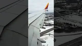 Snowy landing in Minneapolis Southwest Airlines December 2025