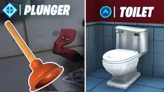 Find Deadpool's Toilet Plunger , Destroy Toilets - Deadpool Challenges Week 3 Rewards! (Fortnite)