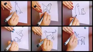 One line drawings ideas | Line drawing tutorial | One line single stroke drawing @sizzlingart