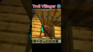 Minecraft Short I Trolling Villager 🤣🌚 #minecraftshorts #minecrafttrendingshorts