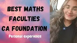 MATHS CA FOUNDATION BEST TEACHERS #calife #cafoundation #maths