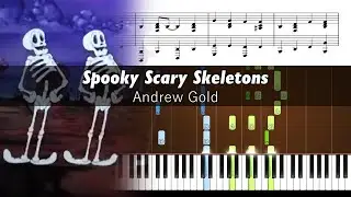 Spooky Scary Skeletons - Piano Tutorial + SHEETS