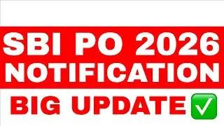 SBI PO NOTIFICATION 2026