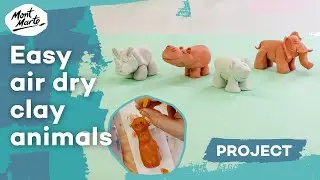 Create air dry clay animals, easy step by step