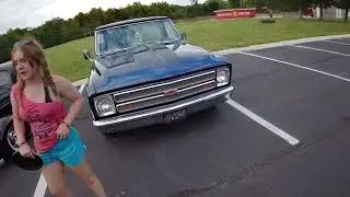 One of the videos from the ducktails ride out at the high school. #cartok #carmeet #rarecars