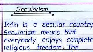 Secularism Essay in English || Secularism Essay Writing in English || Essay on Secularism
